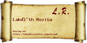 Labáth Rozita névjegykártya